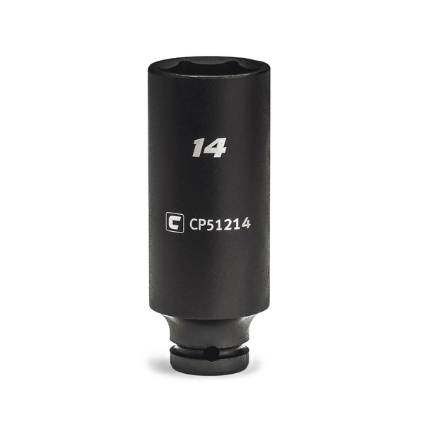 Capri Tools 1/4 in Drive 14 mm 6-Point Metric Deep Impact Socket CP51214